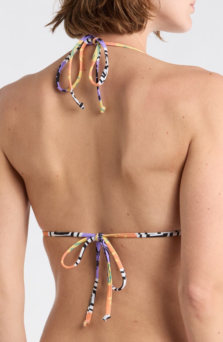 Volcom Starlight Glow Triangle Bikini Top, Alternate, color, Vintage Blue