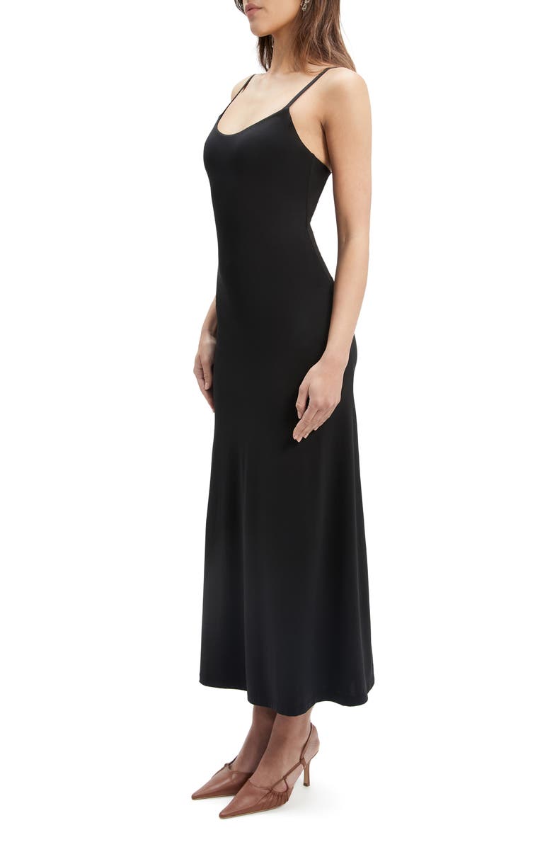 Bardot Nadira Midi Slipdress, Alternate, color, Black