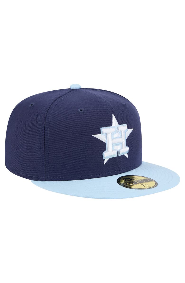 New Era Men's New Era Navy/Light Blue Houston Astros Color Pack 2-Tone 59FIFTY Fitted Hat, Alternate, color, 