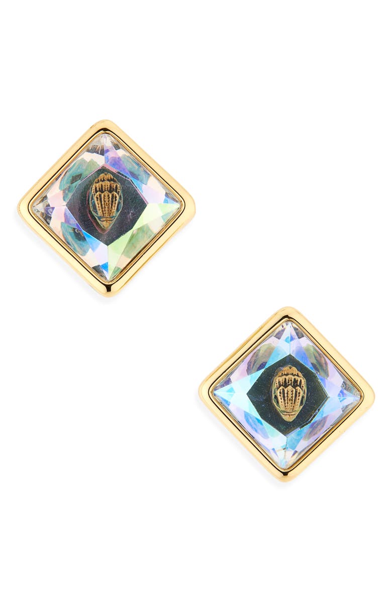 Kurt Geiger London Square Stone Stud Earrings, Main, color, 