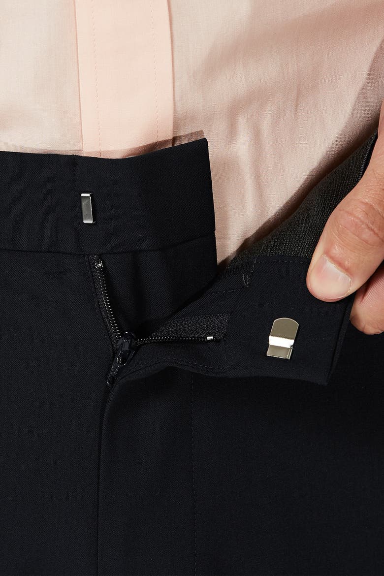 J.M. Haggar 4-Way Stretch Slim Fit Flat Front Dress Pant, Alternate, color, BLACK
