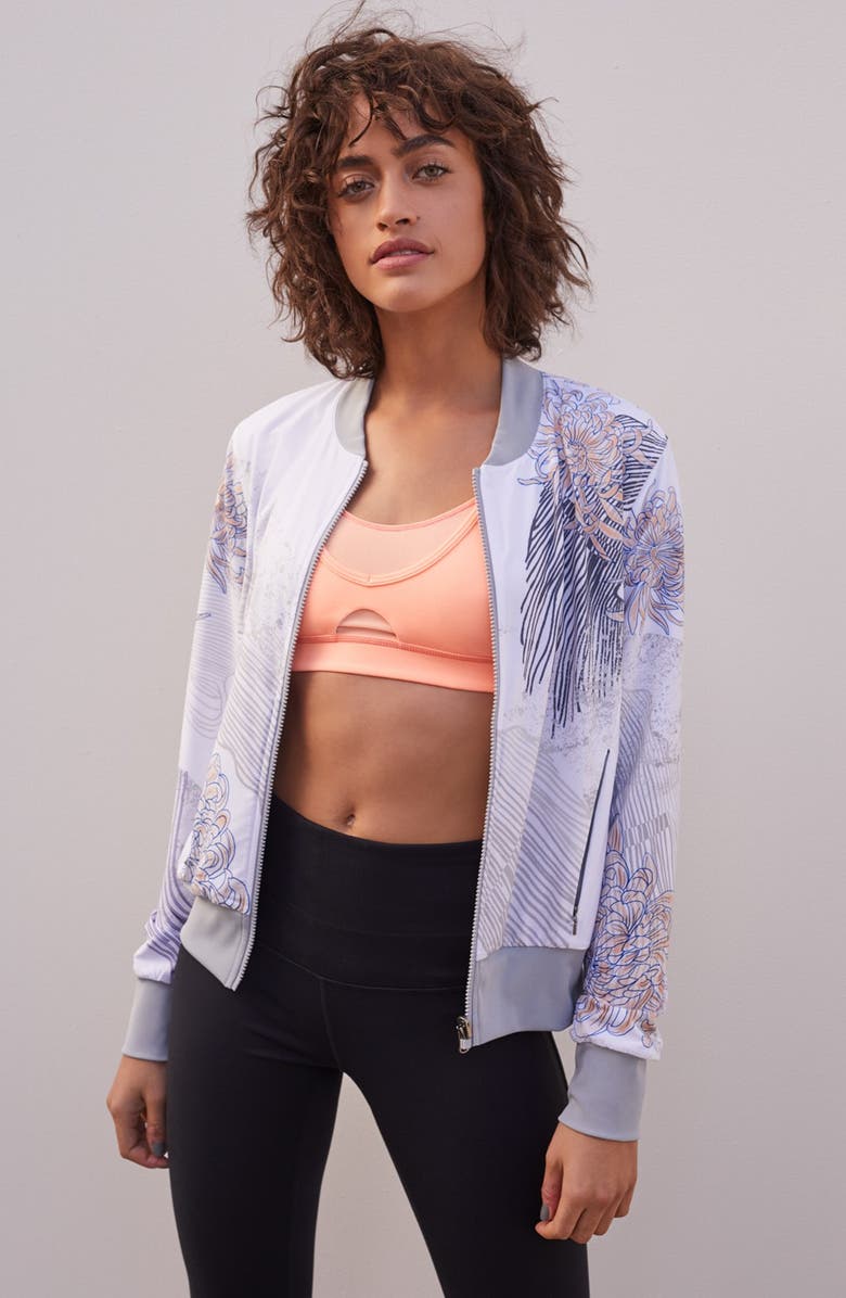 Zella Street to Studio Reversible Bomber Jacket, Alternate, color, 