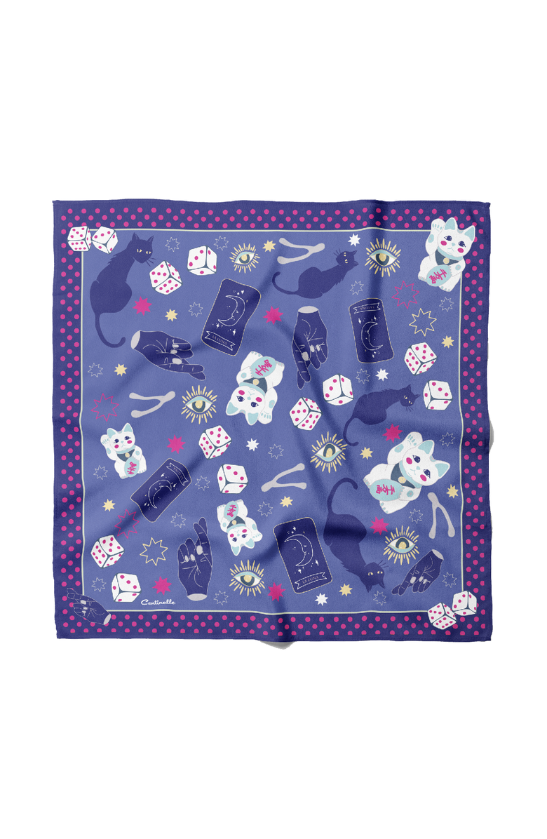 Centinelle Fortune Cotton Silk Bandana, Main, color, Blue