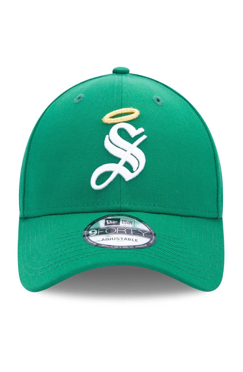 New Era Men's New Era Green Santos Laguna Basic 9FORTY Adjustable Snapback Hat, Alternate, color,