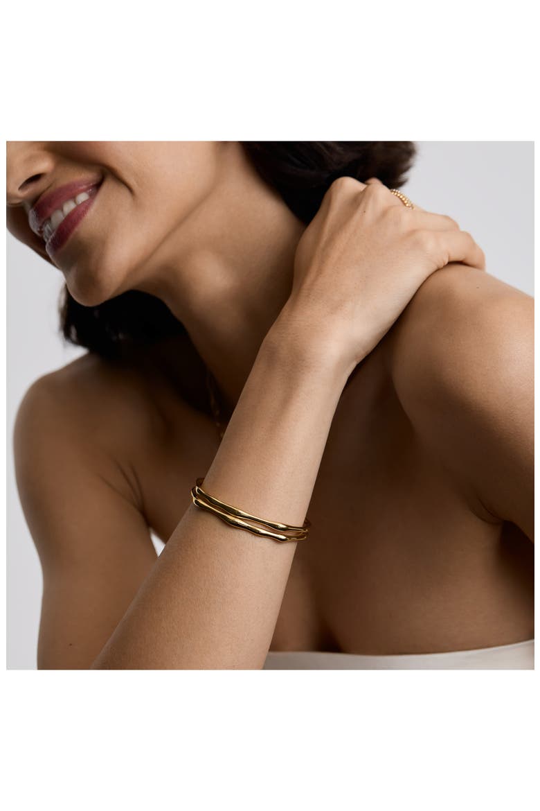 Bamboo Bangle, Alternate, color, GOLD