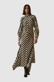 Karen Millen Fluid Stripe Maxi Dress