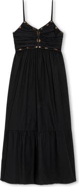 Rails Ivana Polished Stone Detail Cotton Maxi Dress