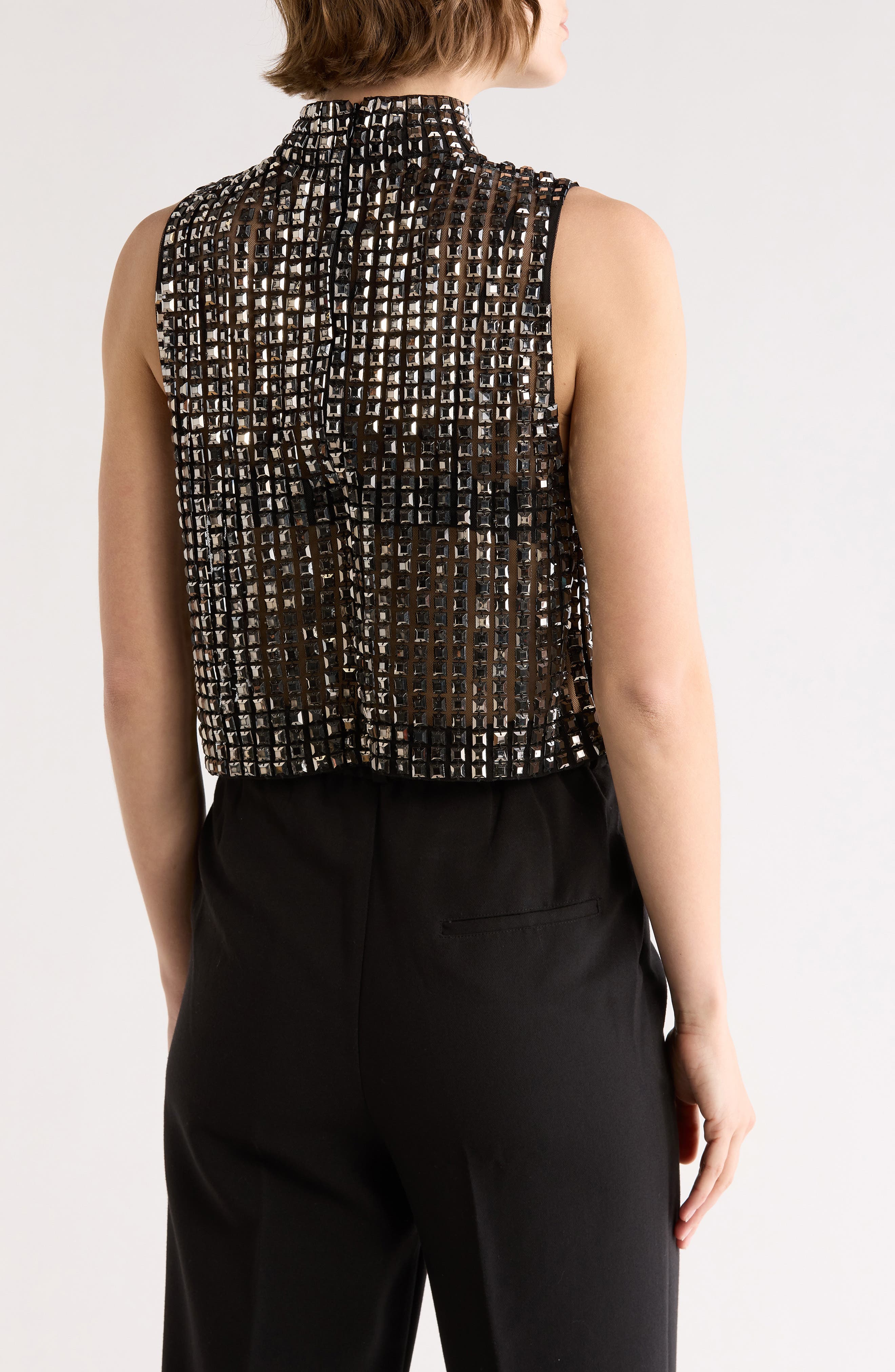 Yun Crystal Mock Neck Tank - image 2
