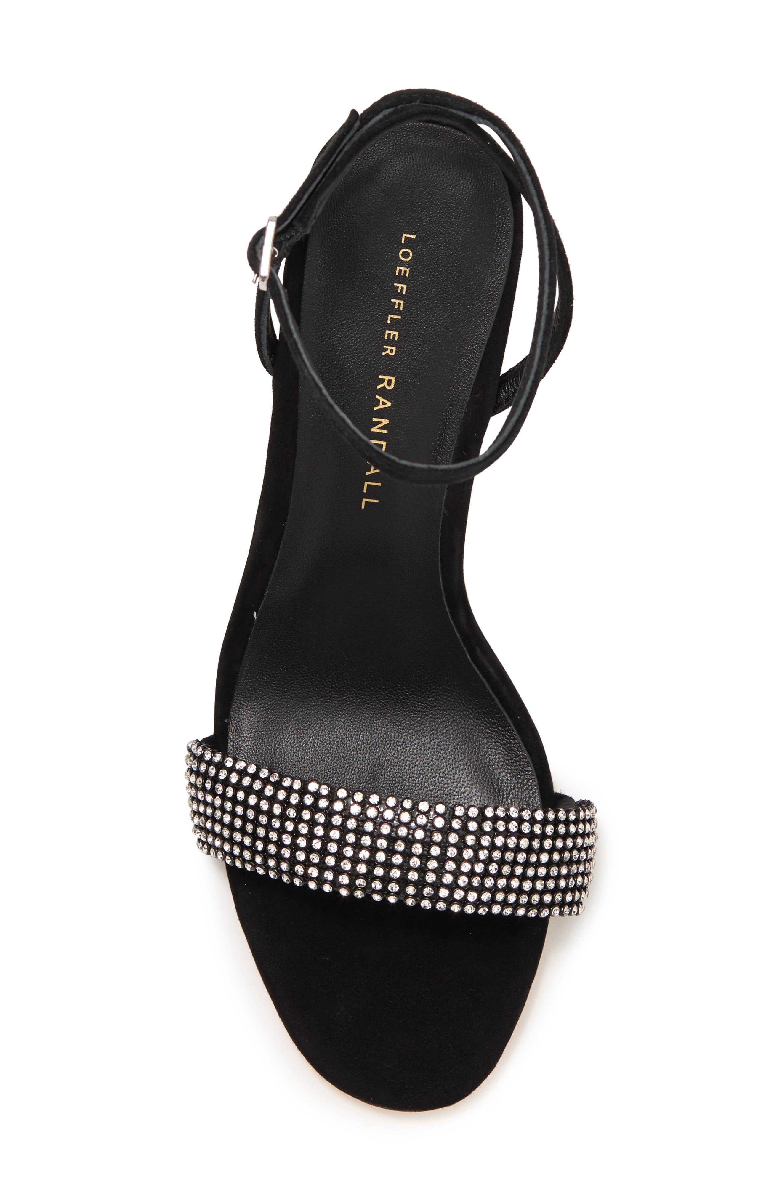 Loeffler Randall Shay Crystal Embellished Ankle Strap Sandal, Alternate, color, 