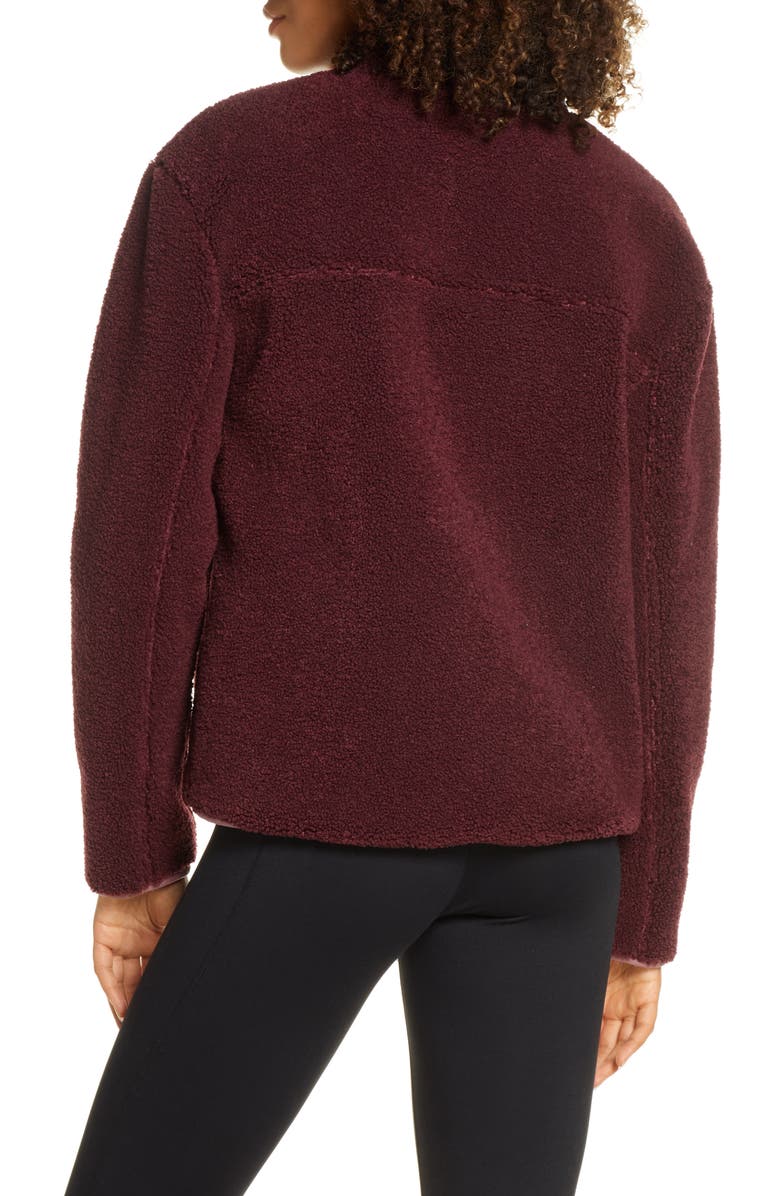 Soul by SoulCycle High Pile Fleece Jacket, Alternate, color, 