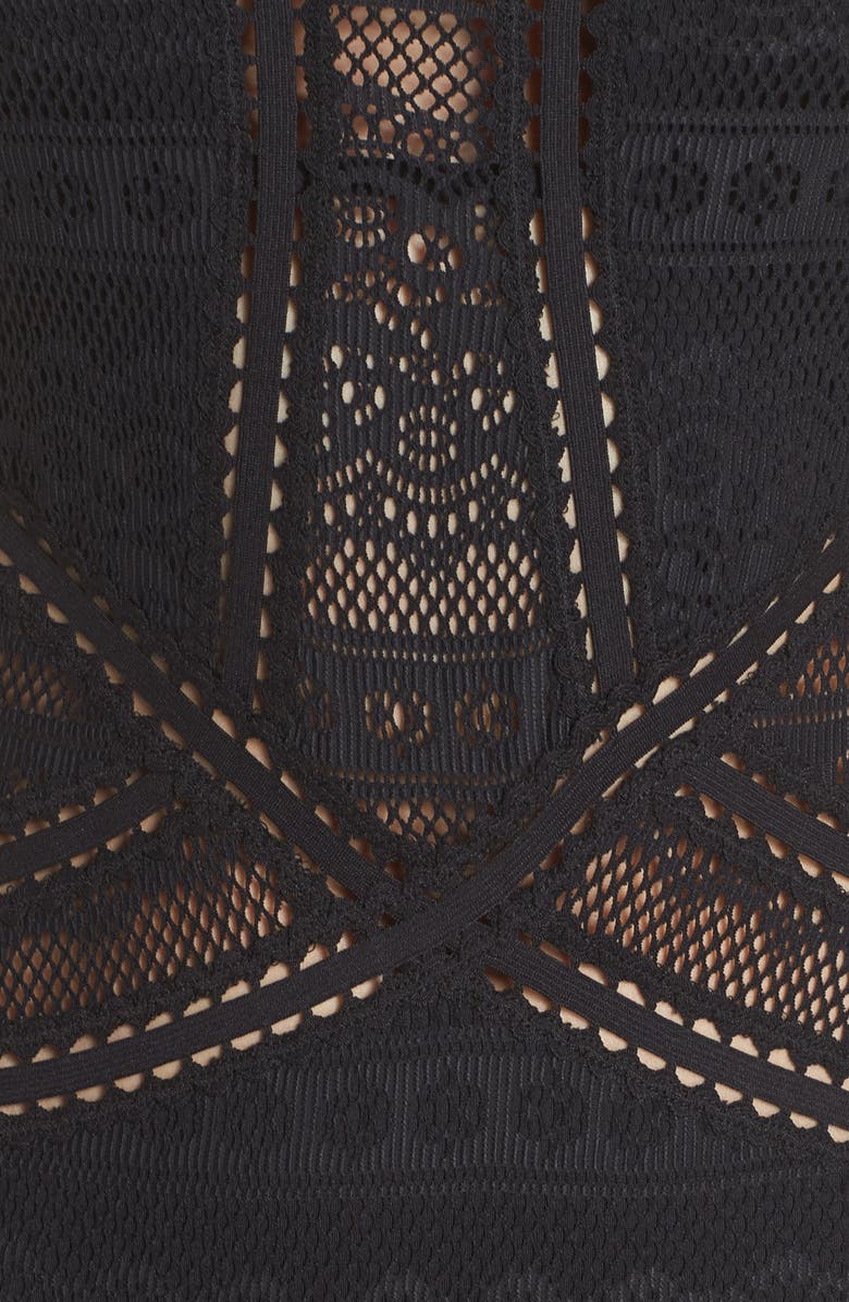 Becca Prairie Rose Crochet One-Piece Swimsuit, Alternate, color,