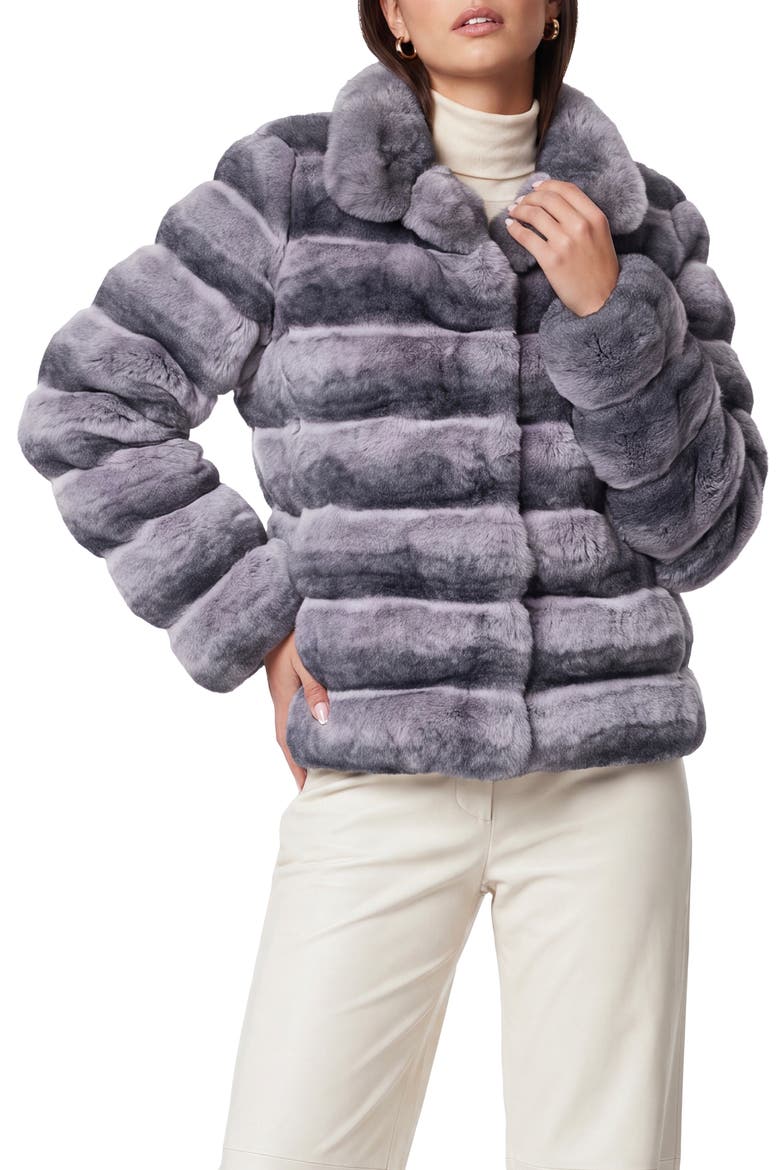 Fur-Free Chinchilla (Faux Fur) Jacket, Alternate, color, GRAY CHINCH