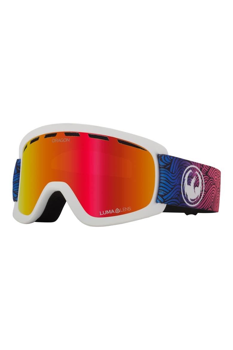 Lil D Base Youth Fit 44mm Snow Goggles, Main, color, CURLY/ RED ION
