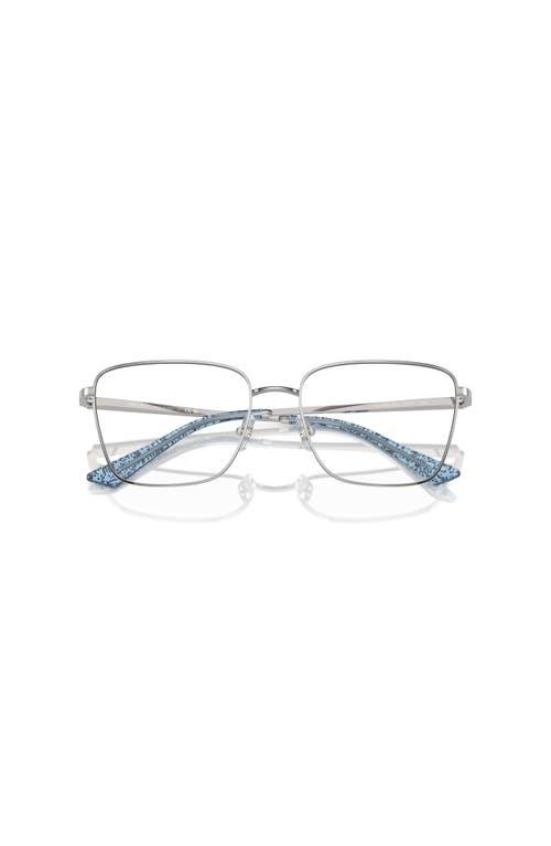 Jimmy Choo 53mm Rectangle Optical Glasses In Silver