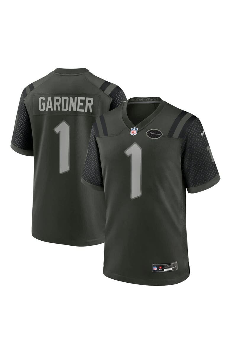 Nike Men's Nike Ahmad Sauce Gardner Gotham Green New York Jets 2025 Rivalries Collection Game Jersey, Main, color, Green