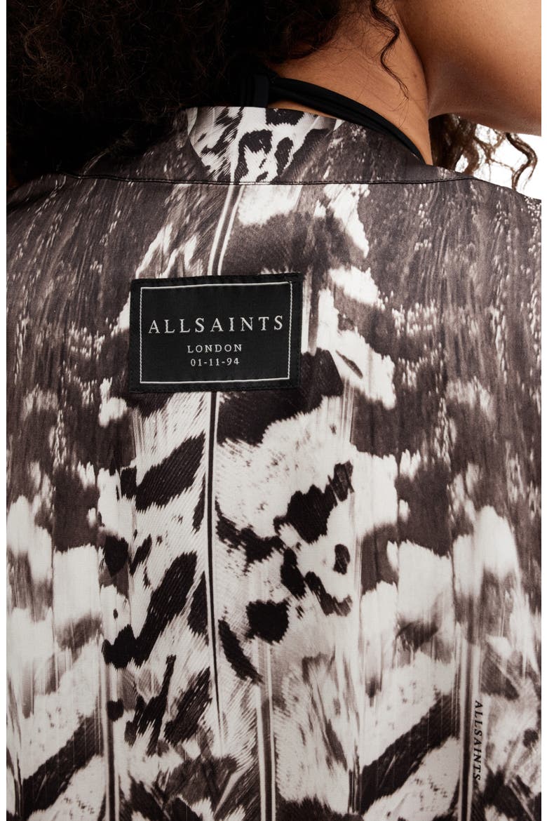 Carine Sierra Abstract Print Duster, Alternate, color, WHITE