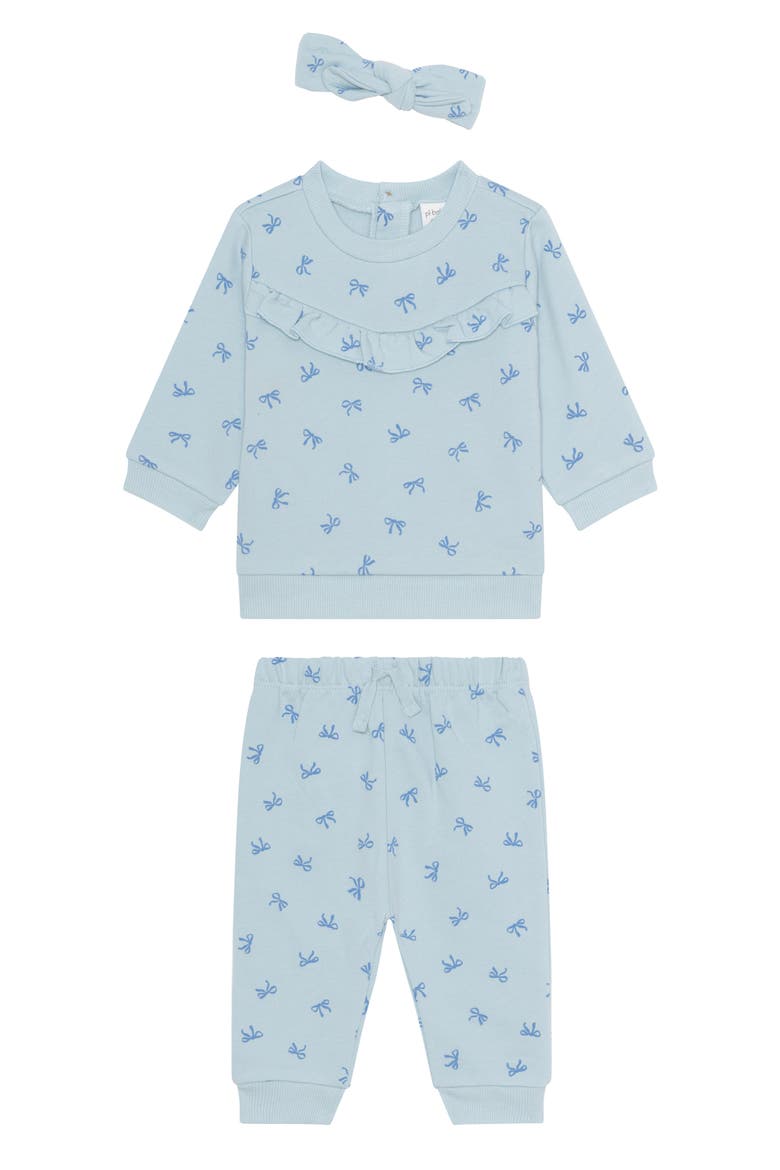 Fleece Sweatshirt, Joggers & Headband Set, Main, color, LBL-BOWS
