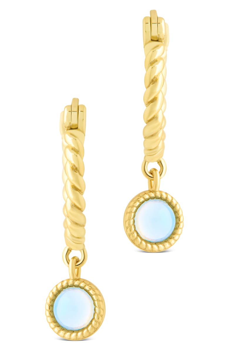 Sterling Forever Susannah Drop Huggie Hoop Earrings, Alternate, color, Gold