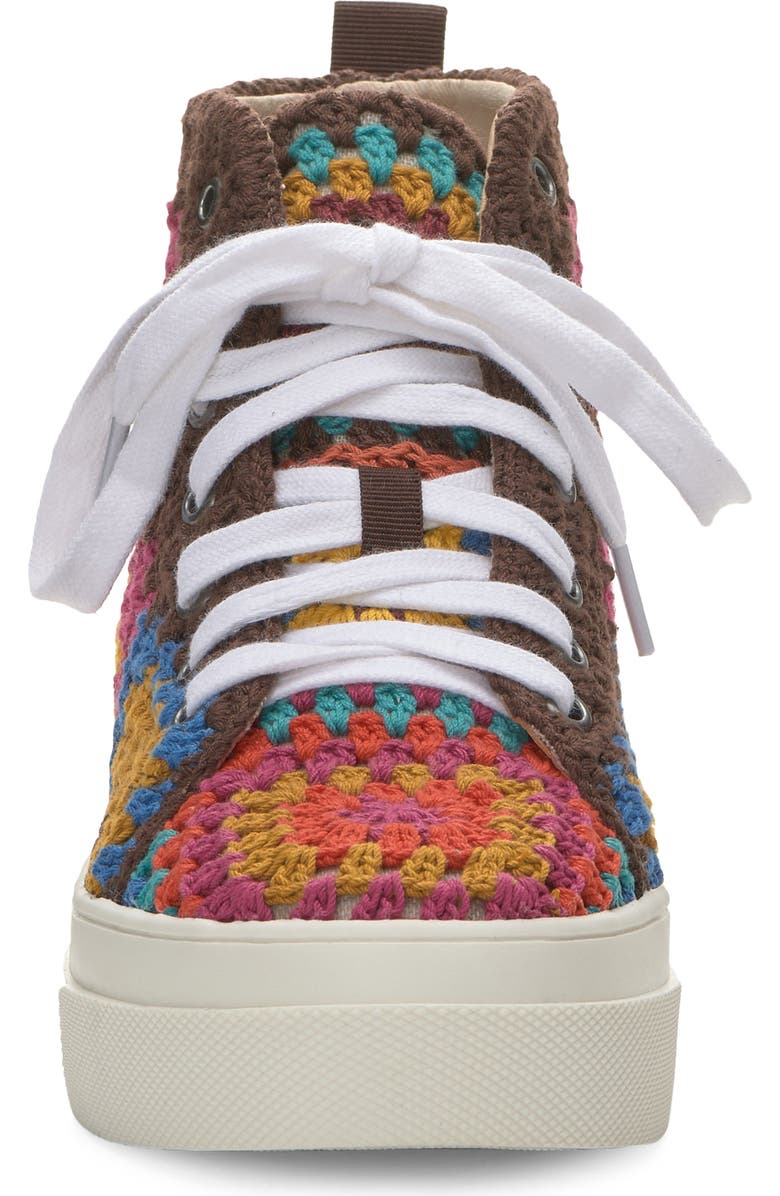 Lucky Brand Curla Crochet High Top Sneaker, Alternate, color,