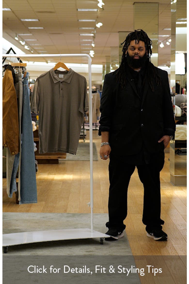 Slim Fit Linen Blend Jersey Polo video