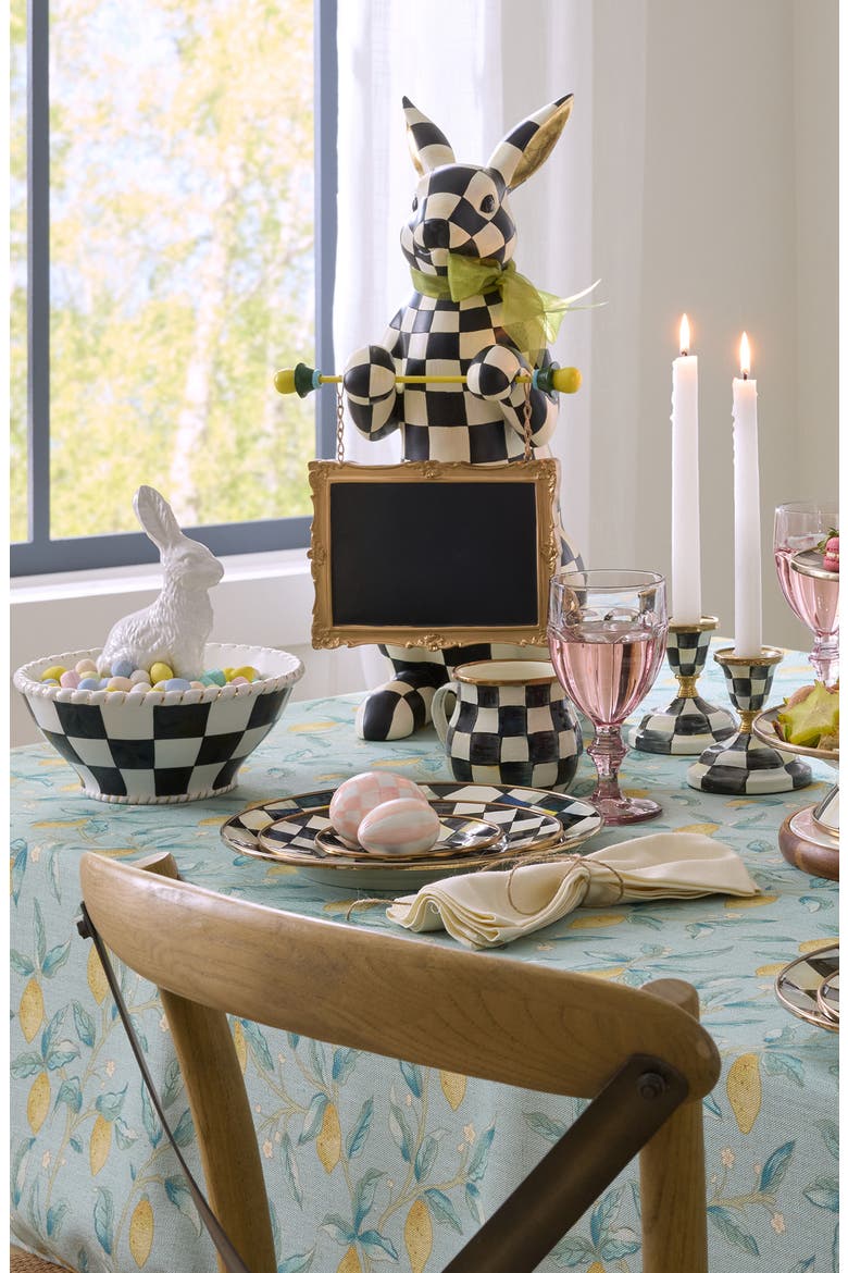 Courtly Check Menu Rabbit, Alternate, color, BLACK/ WHITE