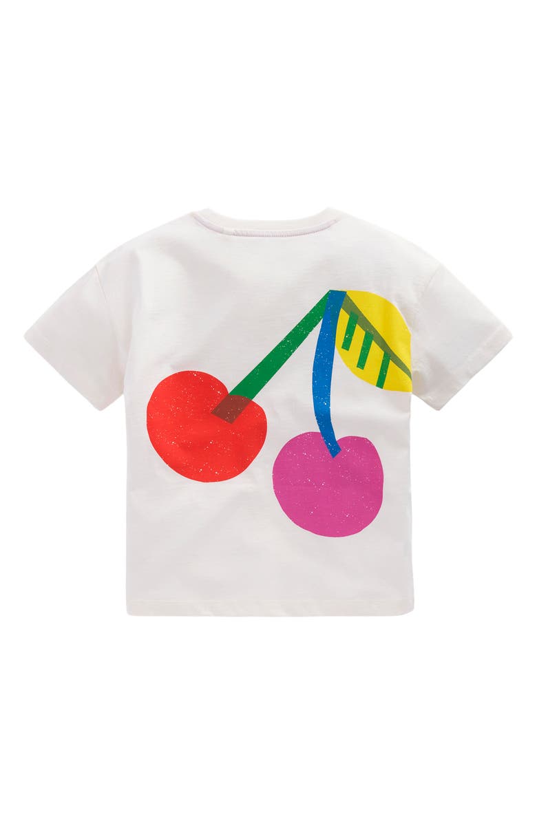Mini Boden Kids' Cherry Cotton Graphic T-Shirt, Alternate, color, Soft Ivory Cherries