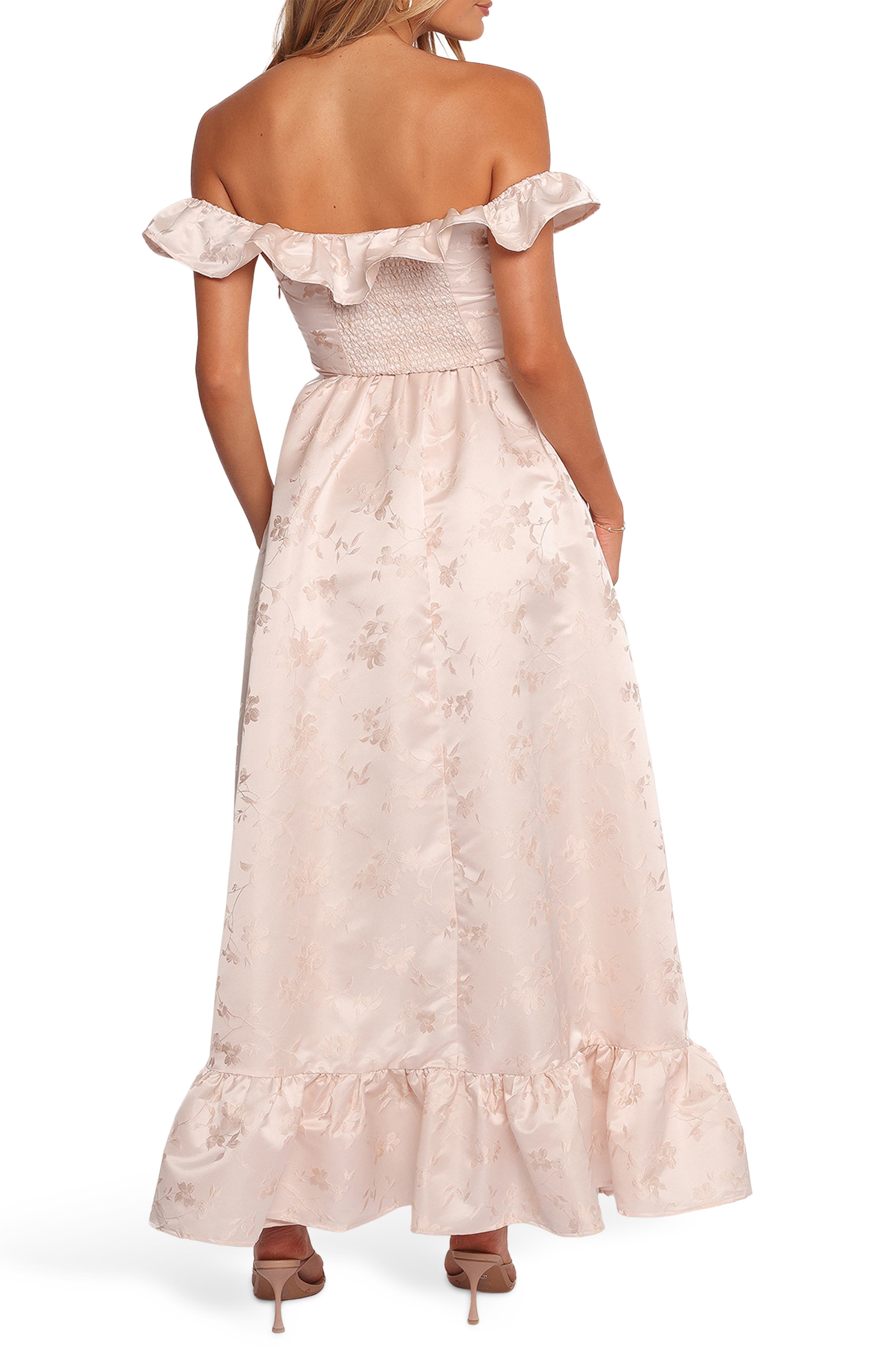 Viven Off the Shoulder Floral Jacquard Maxi Dress - image 2