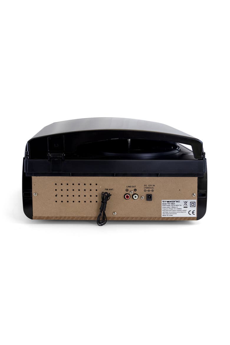 Retro Wireless Bluetooth, Record and CD Player, Alternate, color, Black
