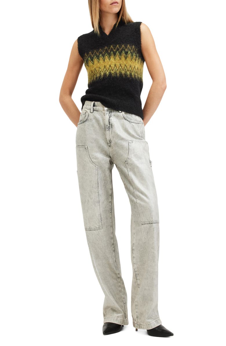 AllSaints Clyde Fair Isle Sweater Vest, Alternate, color,