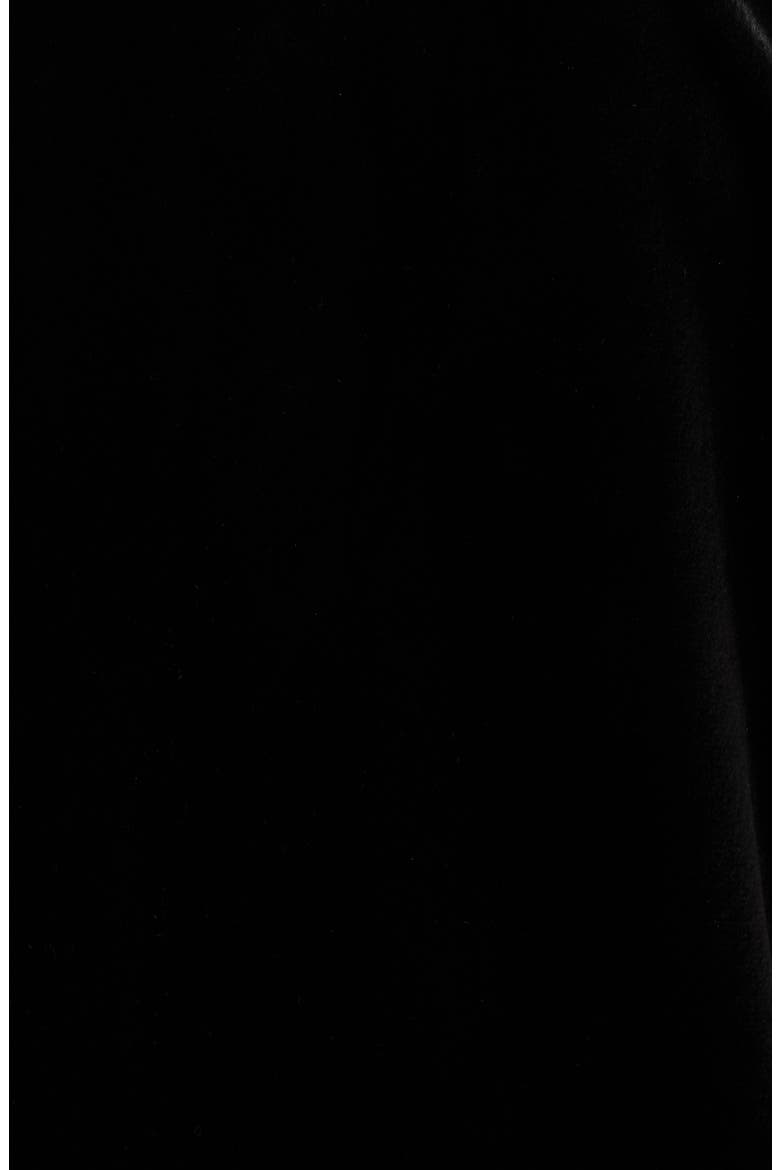 Faux Fur Double Breasted Long Coat, Alternate, color, BLACK