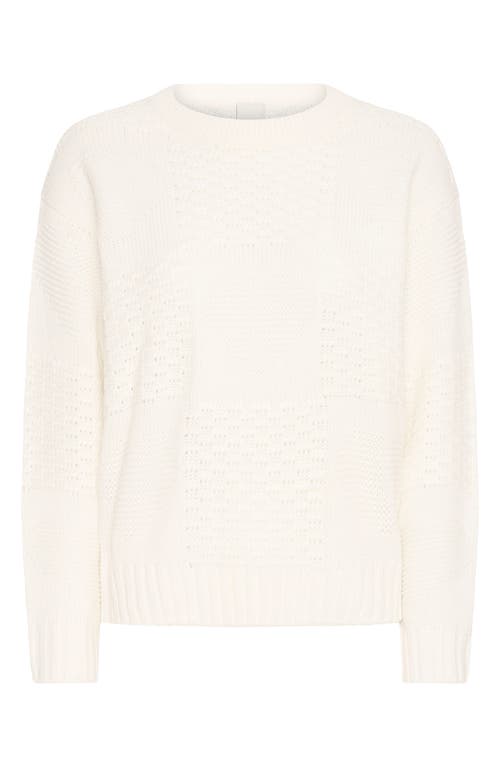 ICHI ICHI PATCHWORK KNIT PULLOVER SWEATER