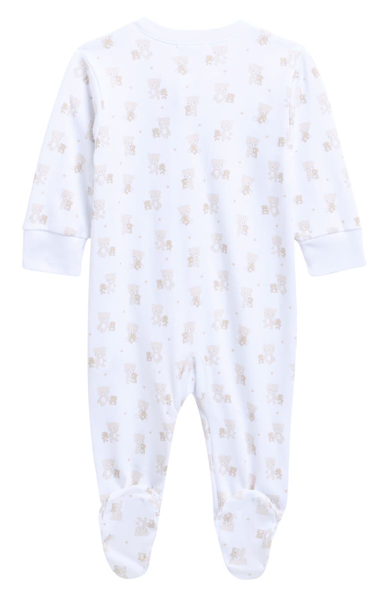 Kissy Kissy Print Pima Cotton Footie, Alternate, color, Tan