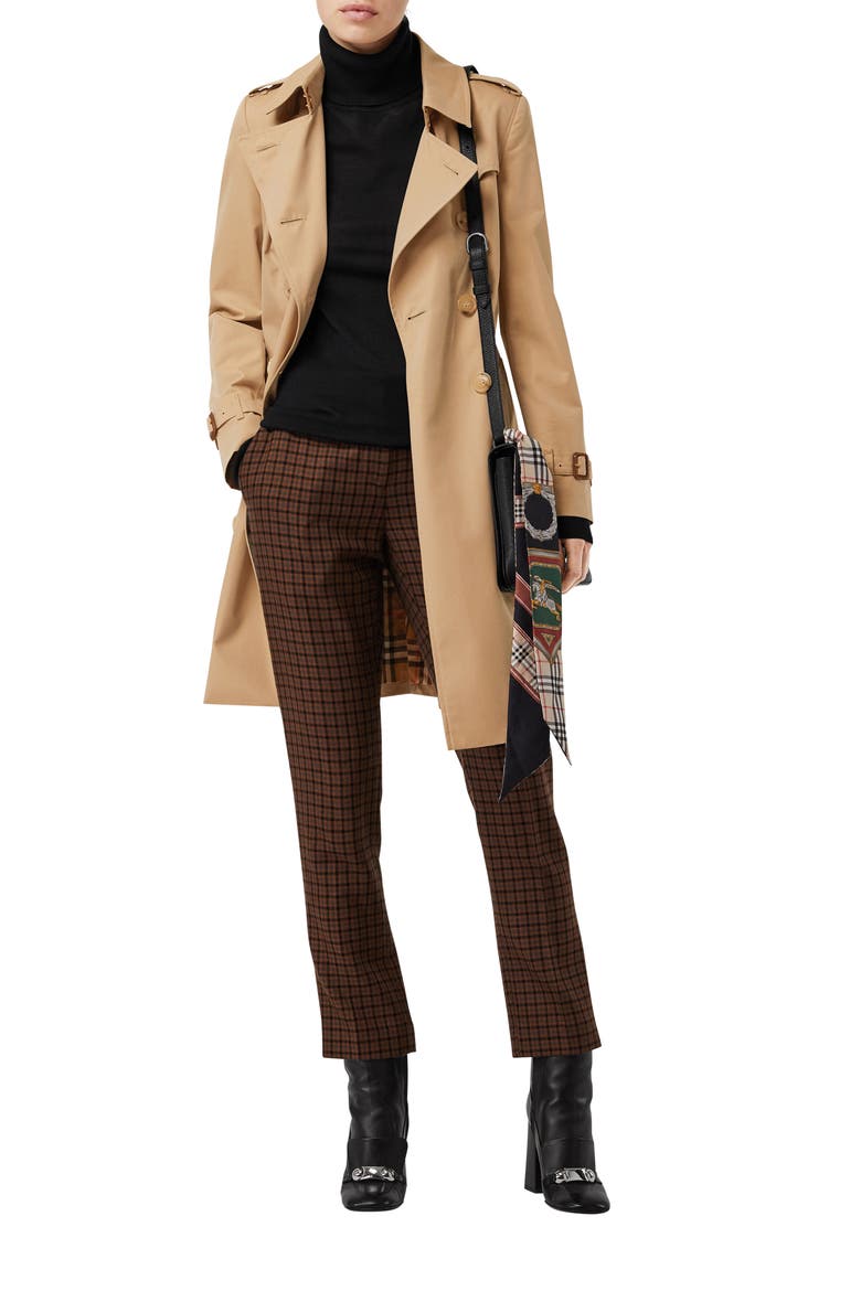 The Chelsea Slim Fit Heritage Trench Coat, Alternate, color, DARK HONEY