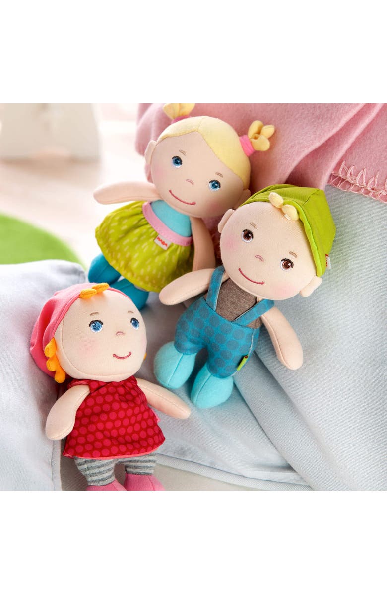 HABA Mini Soft Doll Hertha - Tiny 6" First Baby Doll from Birth and Up, Alternate, color, Multi