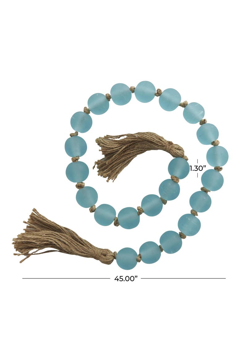 Bohemian Glass Beaded Tassel Garland, Alternate, color, TEAL