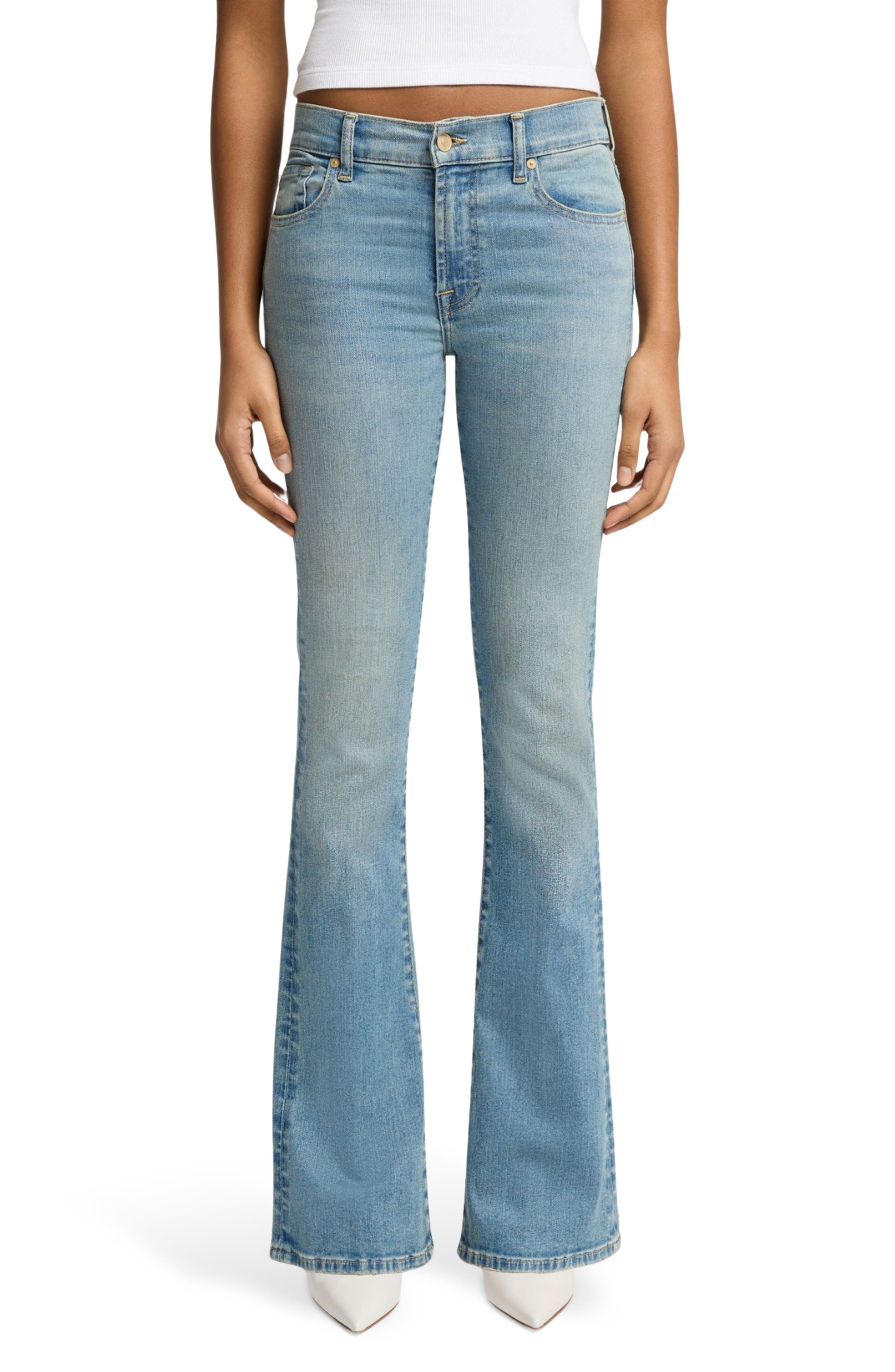 7 For All Mankind Mid Rise Bootcut Jeans