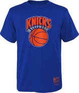 Mitchell & Ness Youth Mitchell & Ness Blue New York Knicks Hardwood Classics Retro Logo T-Shirt