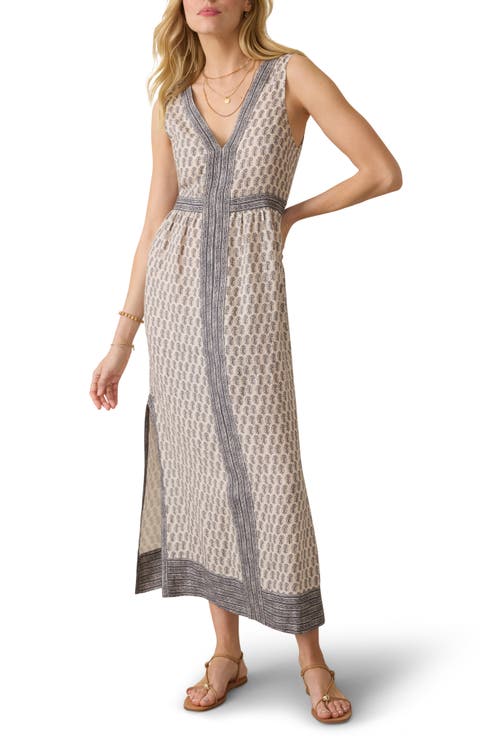 Macey Sleeveless Linen Maxi Dress