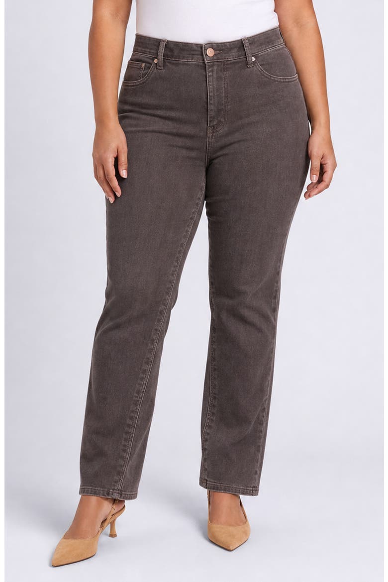 Brooke High Waist Loose Straight Leg Jeans, Main, color, RETRO ESPRESSO