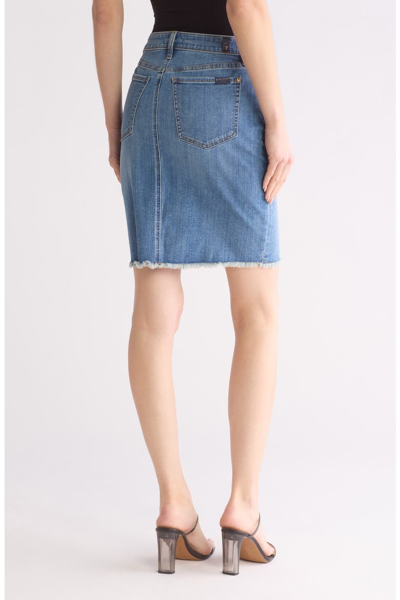 Fray Hem Denim Pencil Skirt, Alternate, color, SALTWATER W/ VINTAGE FRAY HEM