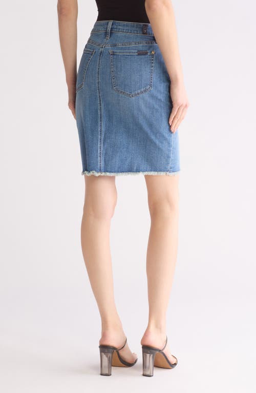 Seven Fray Hem Denim Pencil Skirt
