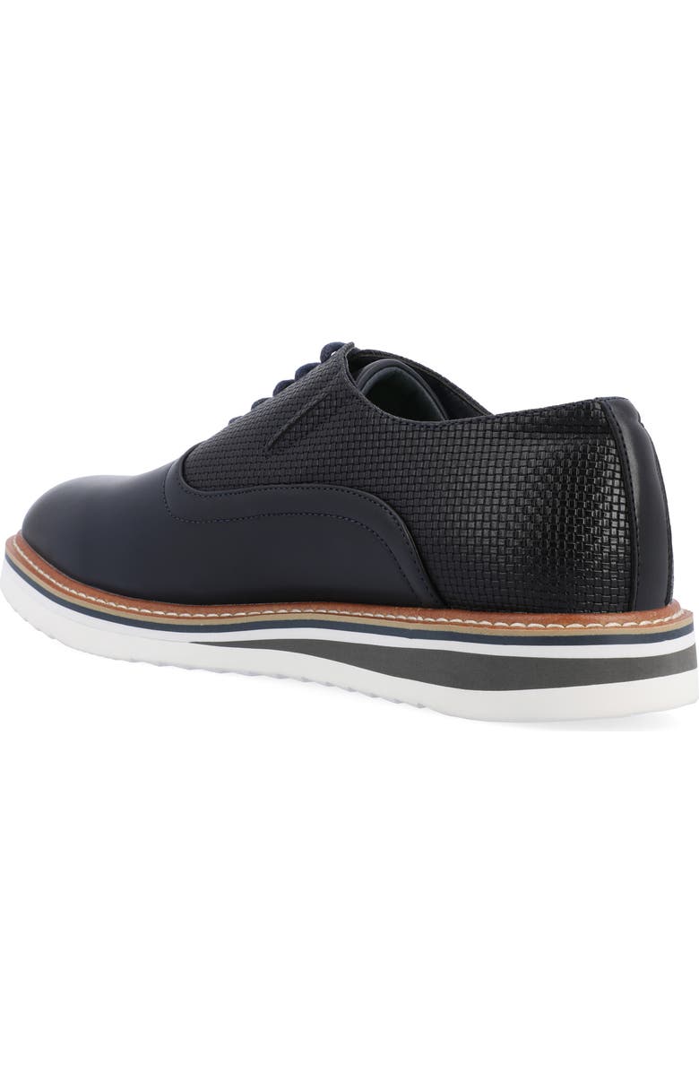 VANCE CO Weber Plain Toe Vegan Leather Oxford, Alternate, color, Navy