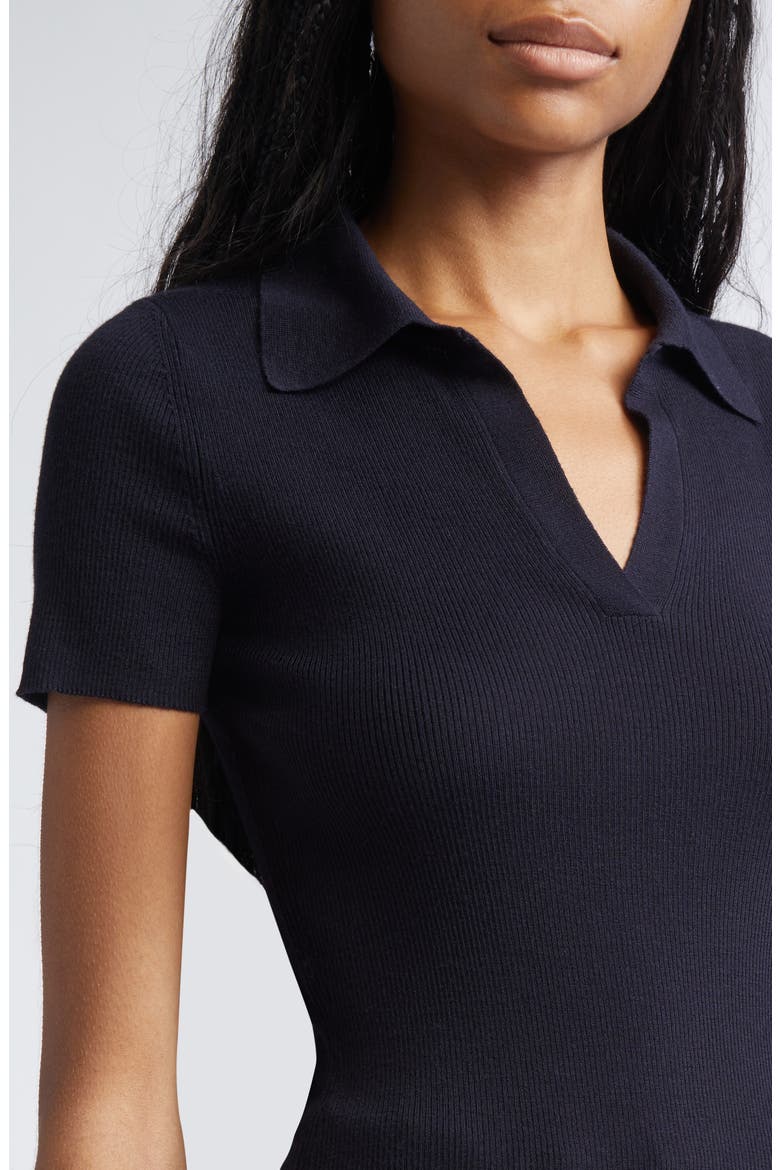 Albero Virgin Wool Rib Polo Sweater, Alternate, color, ULTRAMARINE