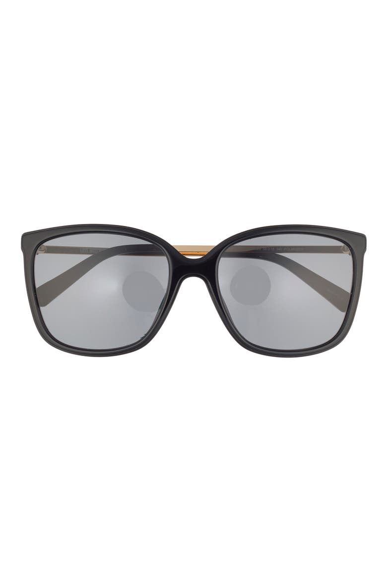 56mm Oversize Sunglasses, Main, color, BLACK
