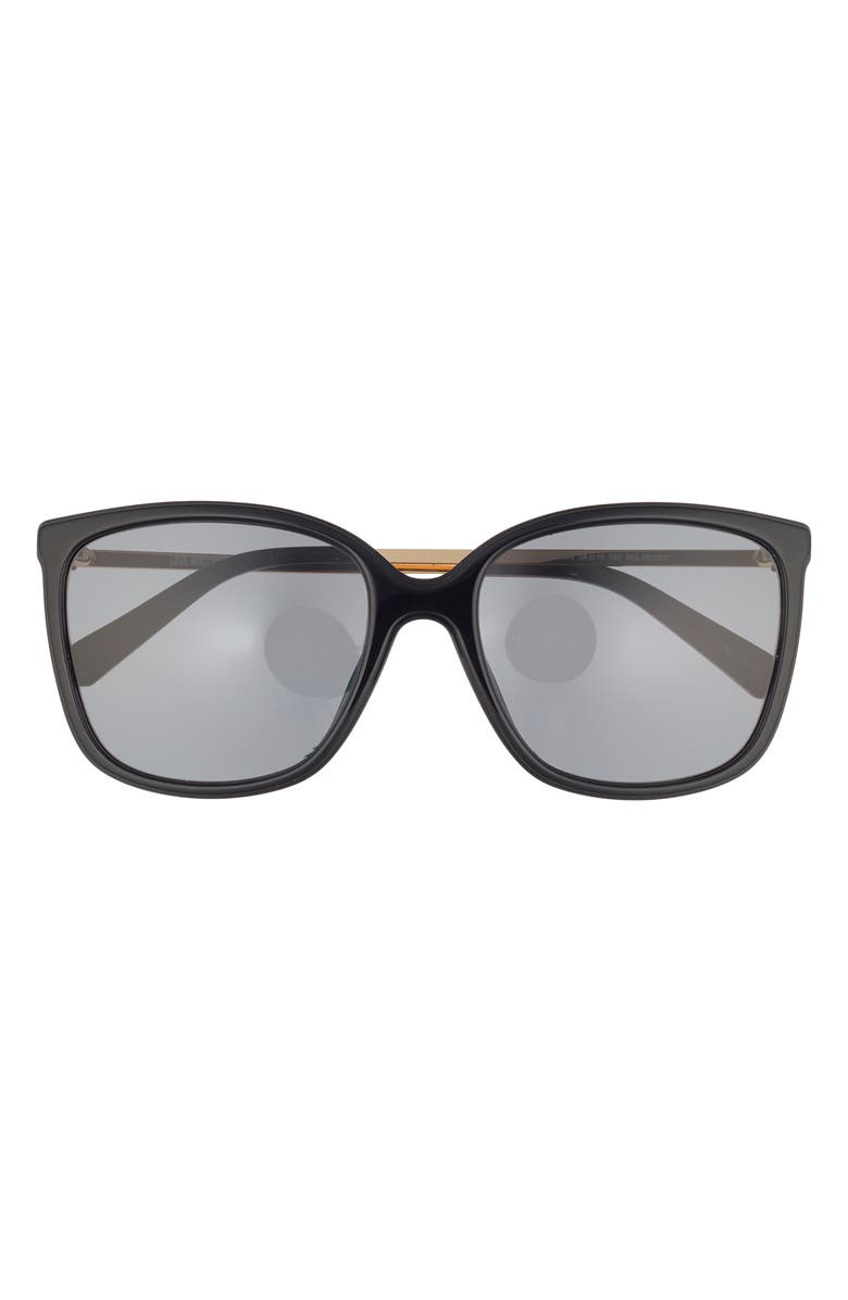 Love Moschino 56mm Oversize Sunglasses, Main, color, Black