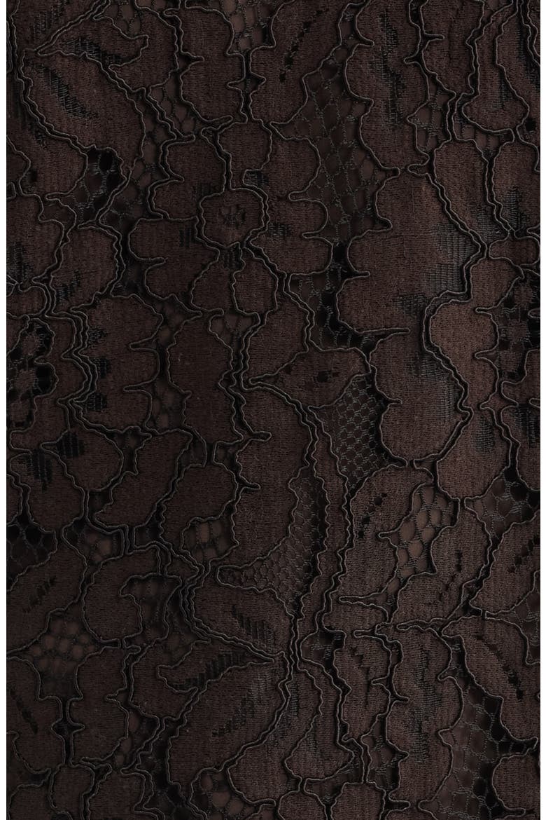 Lace Front Short Sleeve Sweater, Alternate, color, ESPRESSO