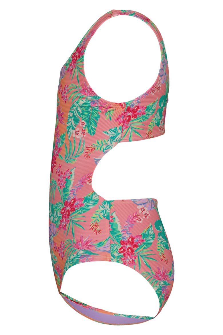 Kids' Coastal Breeze One-Piece Swimsuit, Alternate, color, PEACH PINK