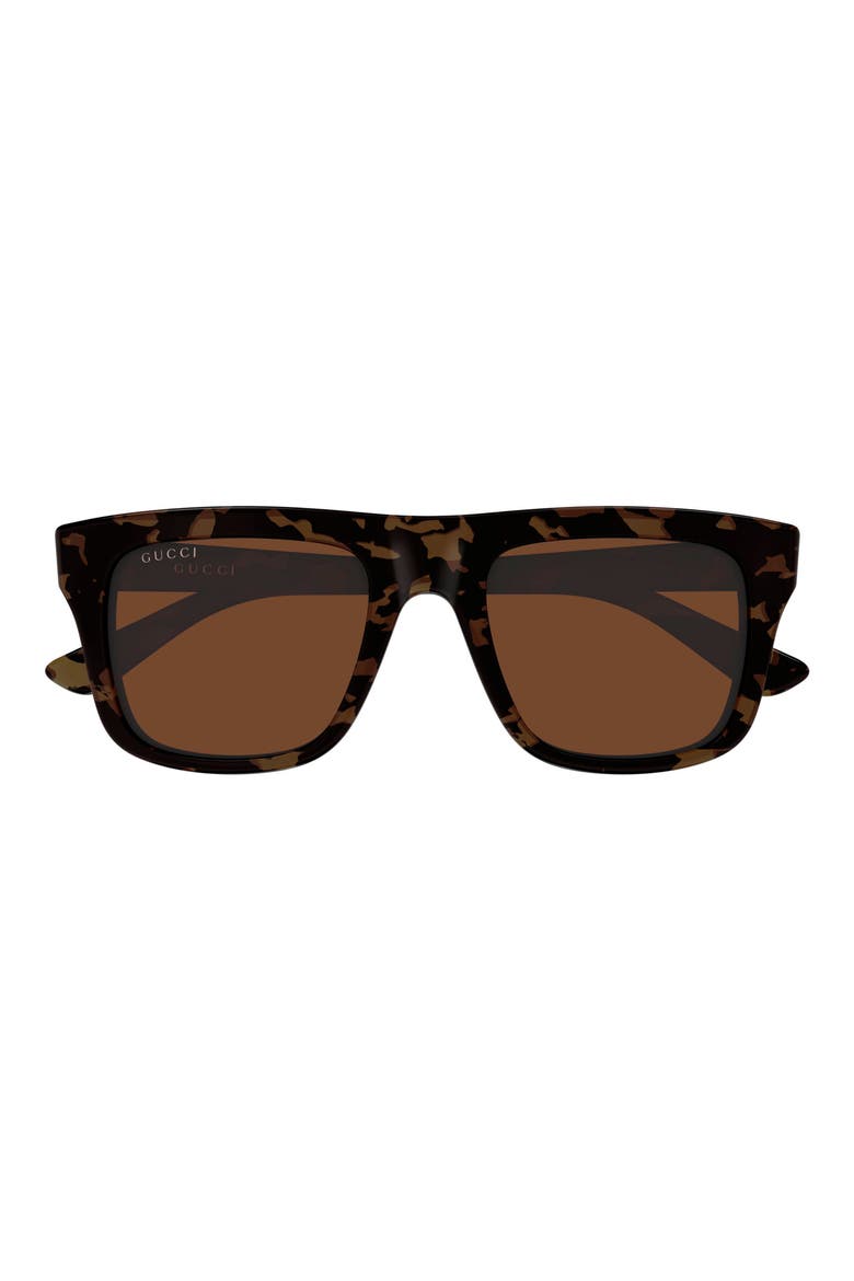 GG2242S 51mm Polarized Gradient Square Sunglasses, Main, color, HAVANA GOLD