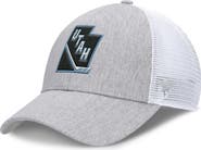 FANATICS Men's Fanatics  Gray/White Utah Mammoth Utah Badge Trucker Adjustable Hat
