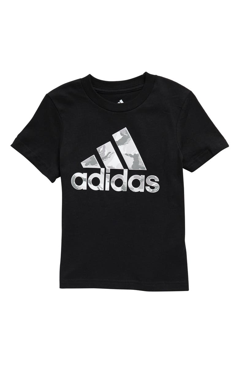 adidas Kids' Camo Cotton Crew Tee, Main, color, 